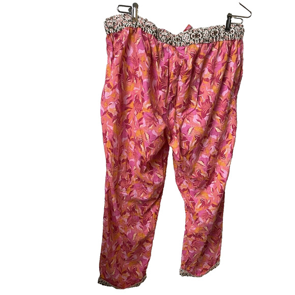 Sundance Pants Womens Small Pink Leia Azalea Relaxed Fit Elastic Waist Beachy - Picture 2 of 11
